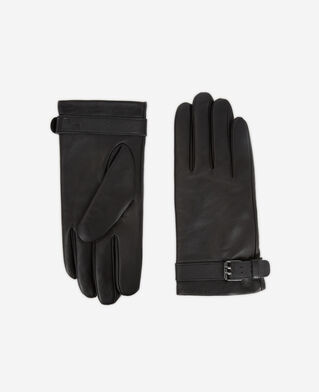 The Kooples UNISEX BLACK schwarze lederhandschuhe