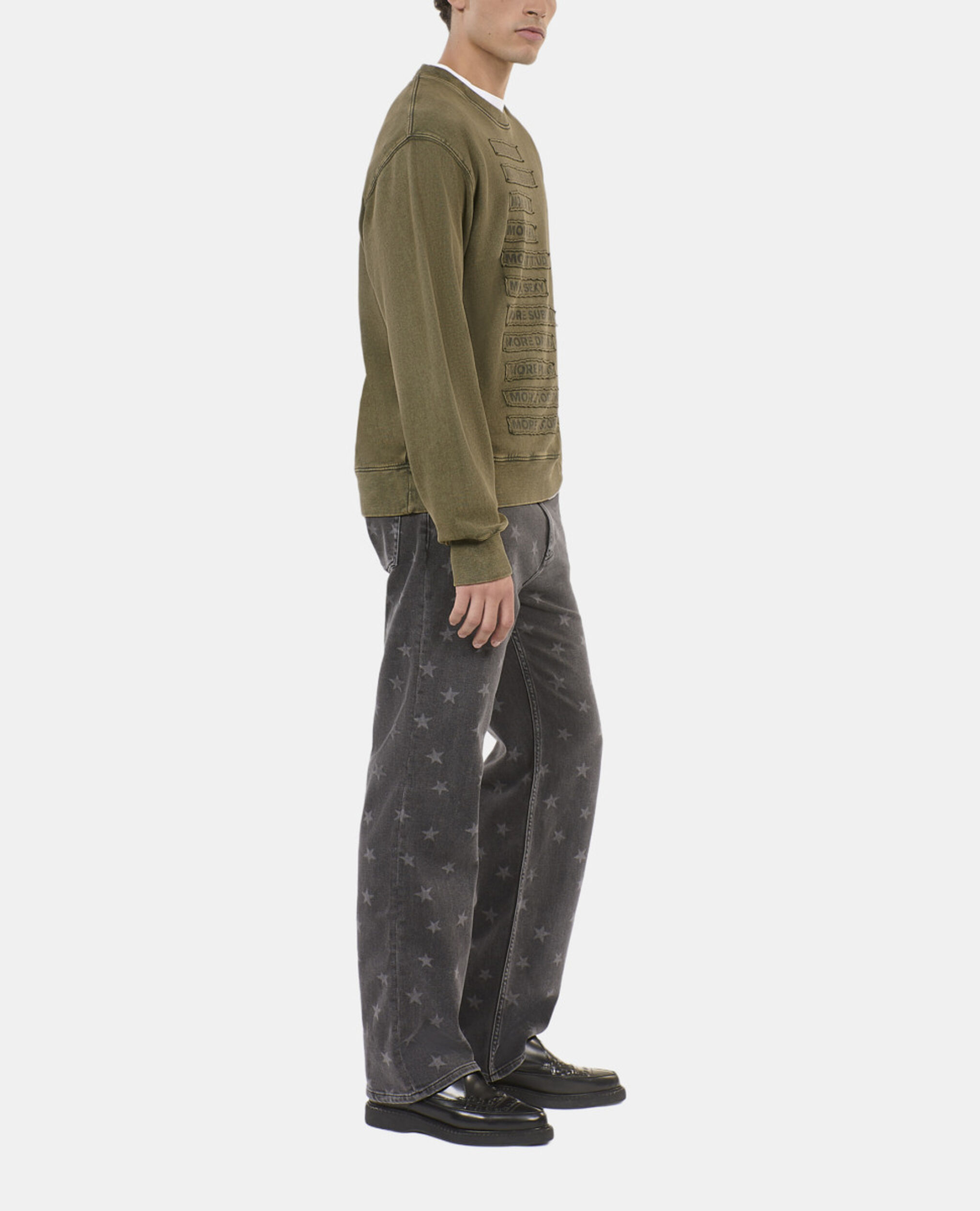 Sweatshirt à patchs kaki, OLIVE NIGHT, hi-res image number null