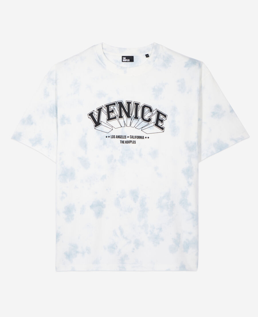 gradient sky blue t-shirt with venice serigraphy