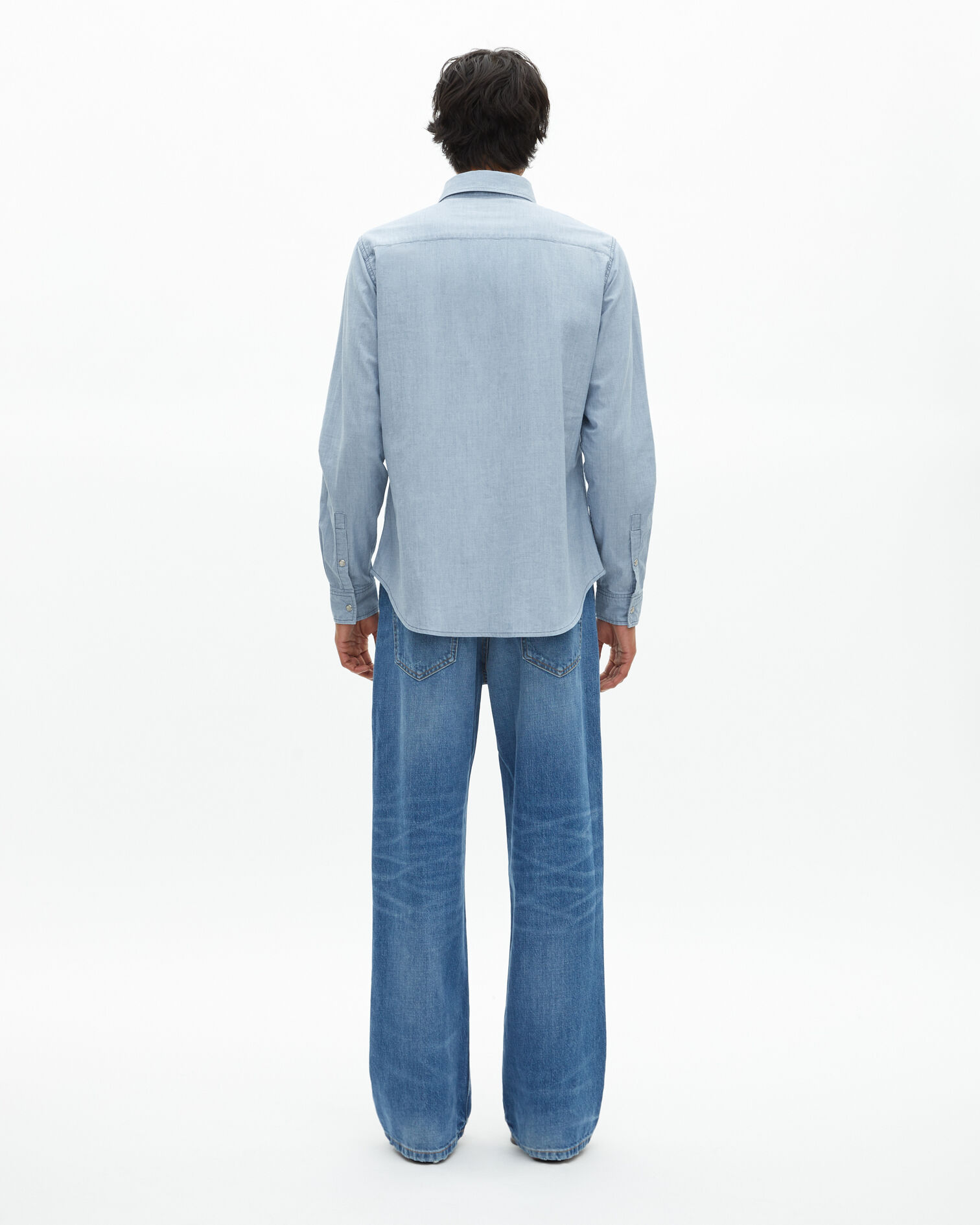 Light blue denim shirt, BABY BLUE, hi-res image number null