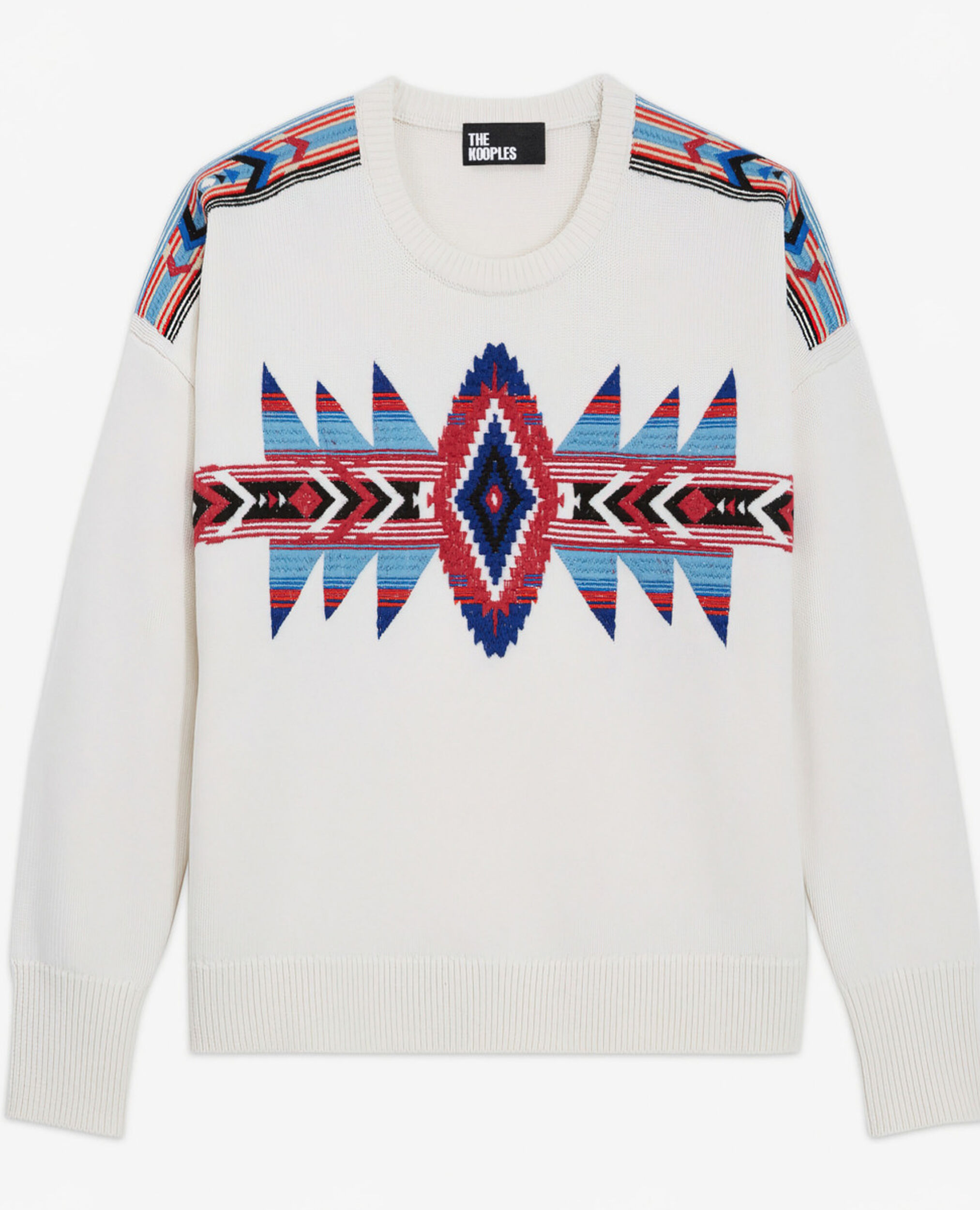 Embroidered wool sweater, OFF WHITE, hi-res image number null