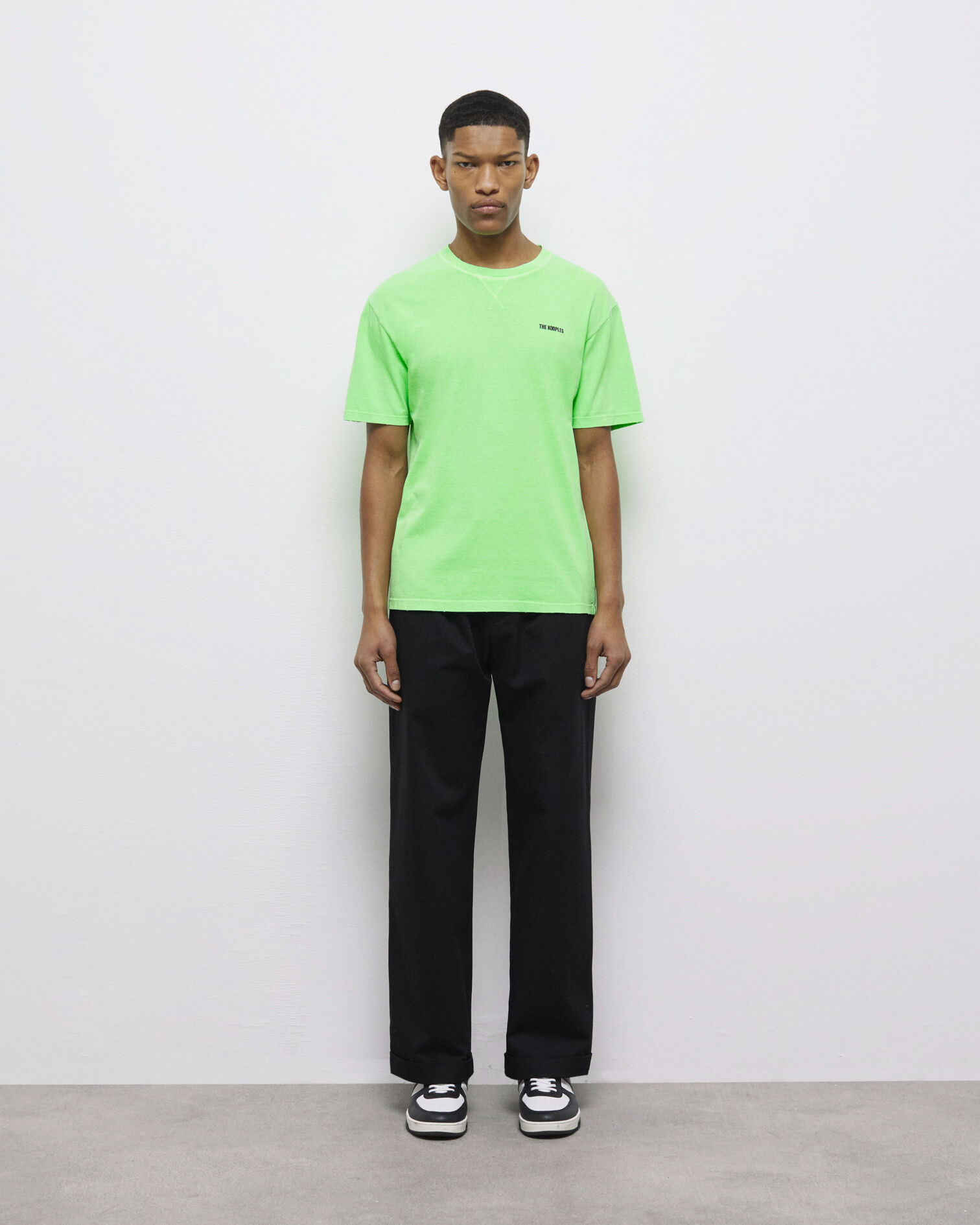Men's fluorescent green t-shirt with logo, VERT FLUO, hi-res image number null