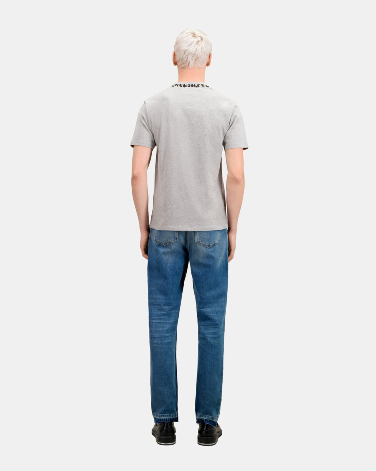 Men's grey t-shirt with logo, GREY MELANGE, hi-res image number null