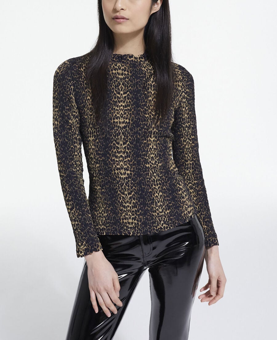 The Kooples FEMME LEOPARD top léopard