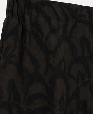 The Kooples F KAKI BLACK printed silk pants