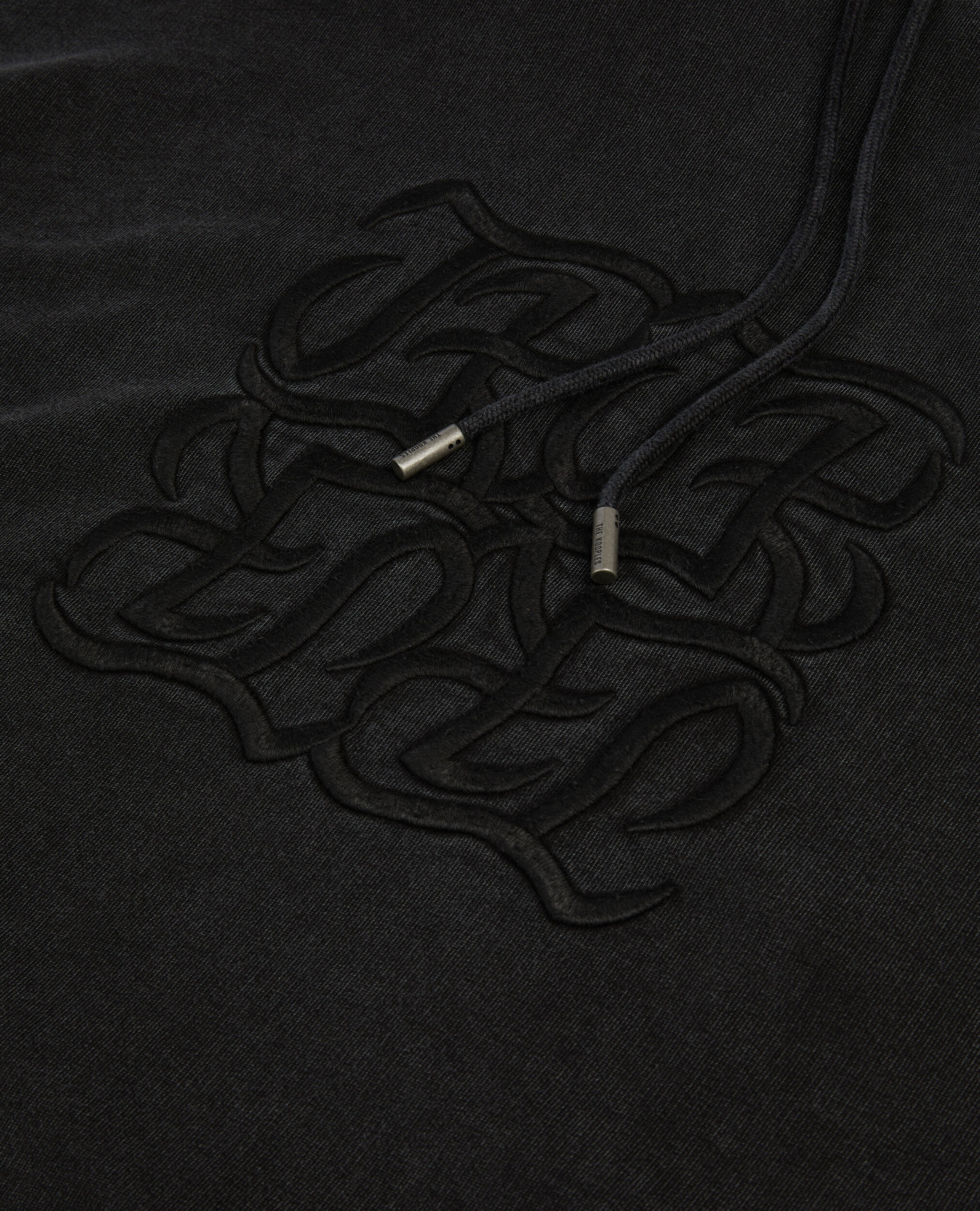 Black hoodie with logo embroidery