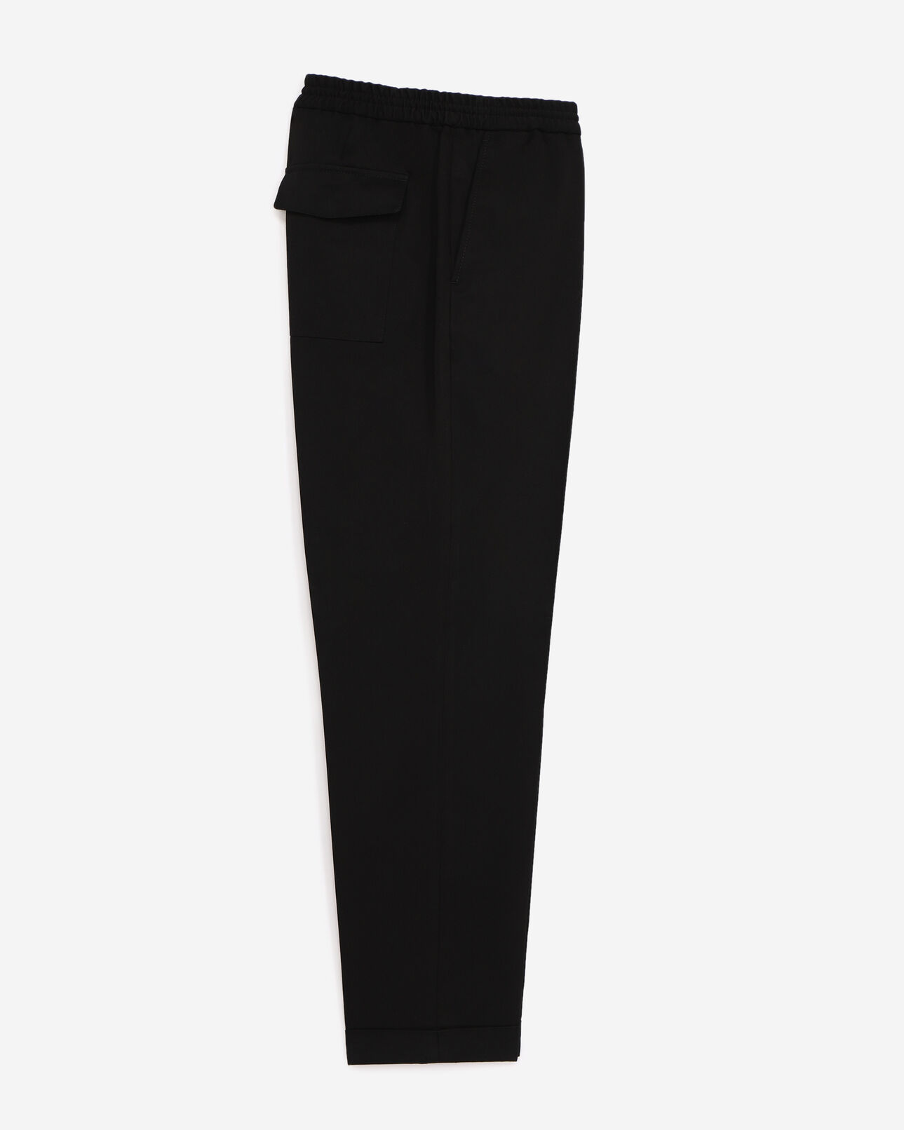 The Kooples HOMME BLACK pantalon taille élastique coton noir