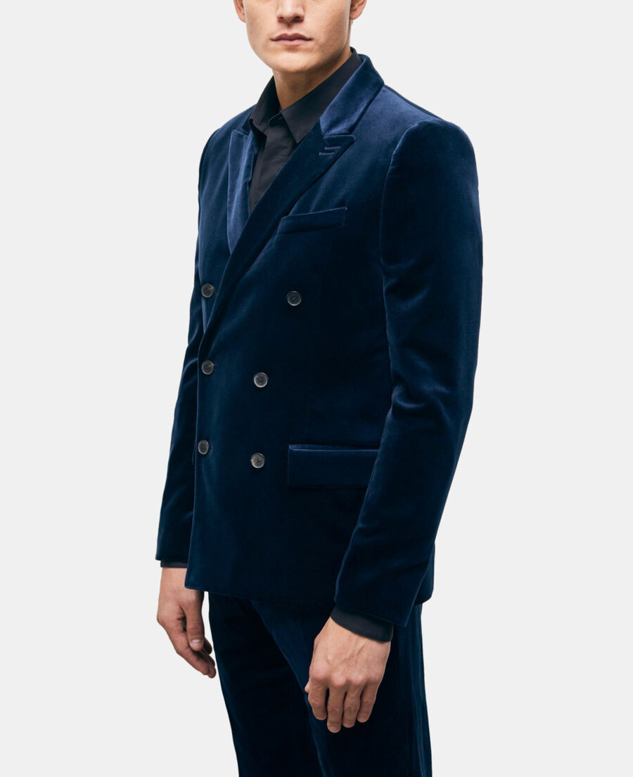 chaqueta traje azul marino