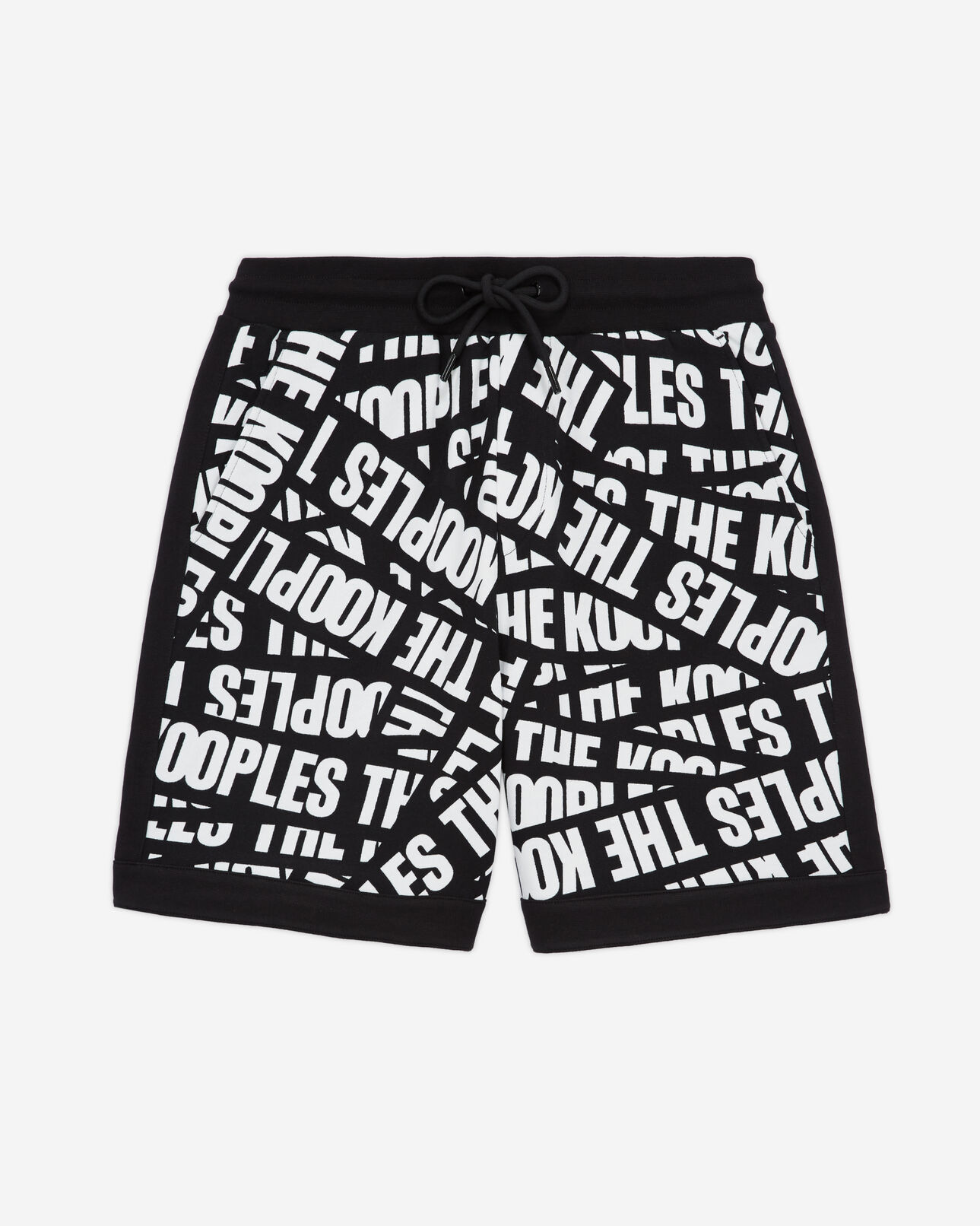 The Kooples HOMBRE BLACK / WHITE pantalones cortos tape logotipo