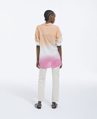 The Kooples F PINK tie-dye long cotton shirt