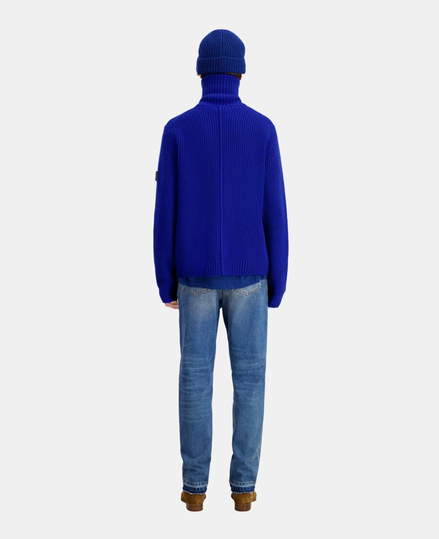 The Kooples HOMME ELECTRIC BLUE cardigan bleu avec zip