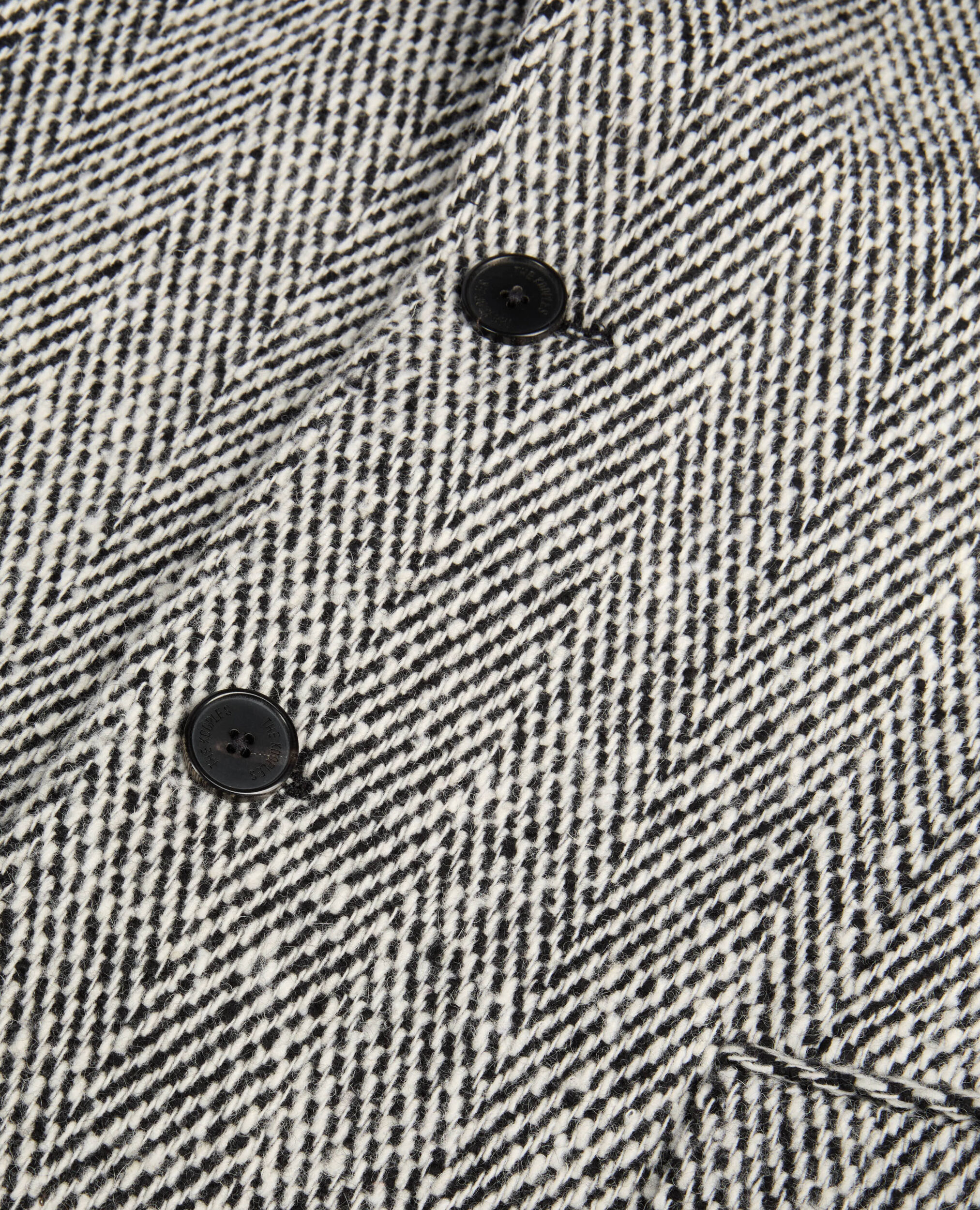 Mens black and white herringbone jacket deals