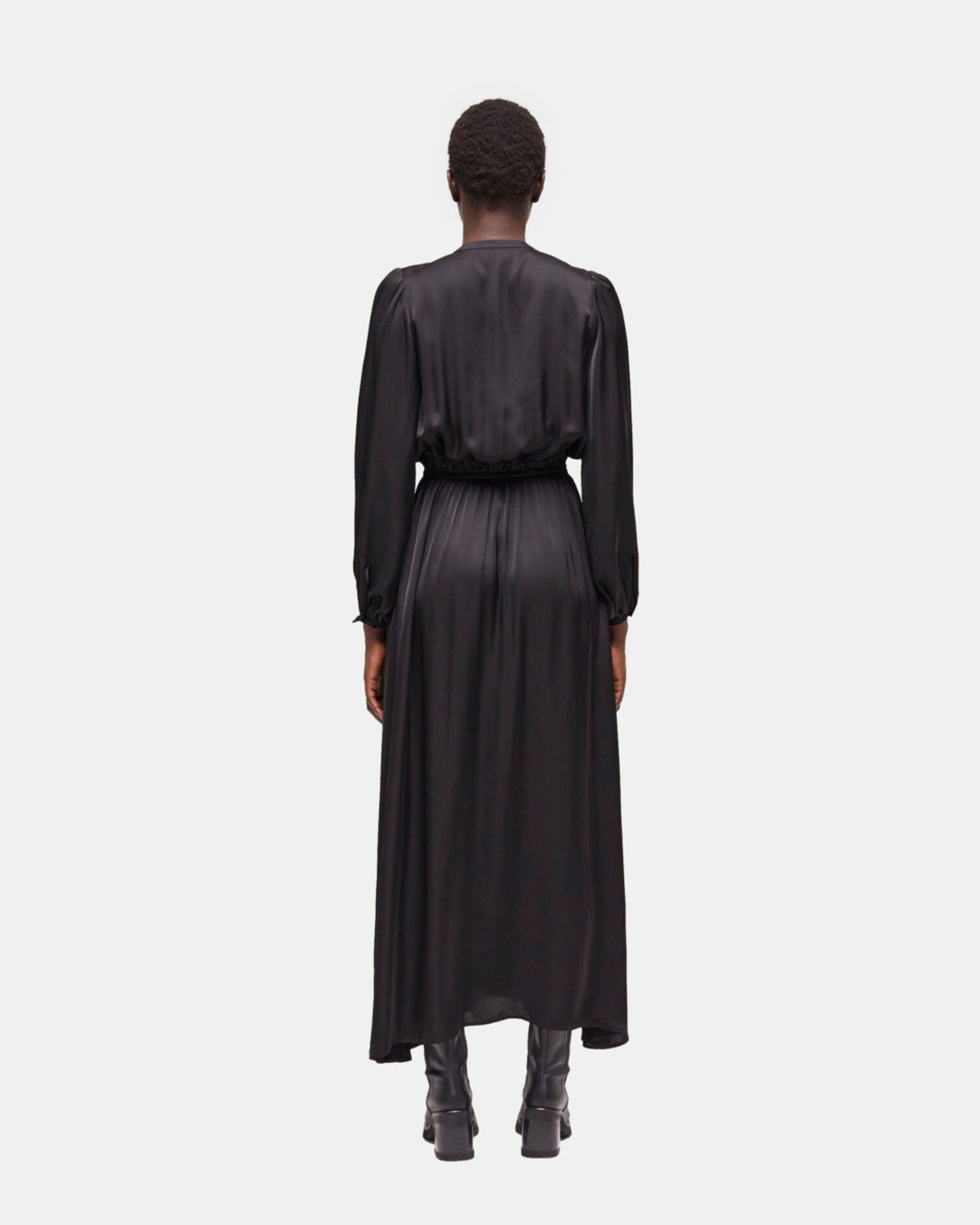 Robe longue noire, BLACK, hi-res image number null