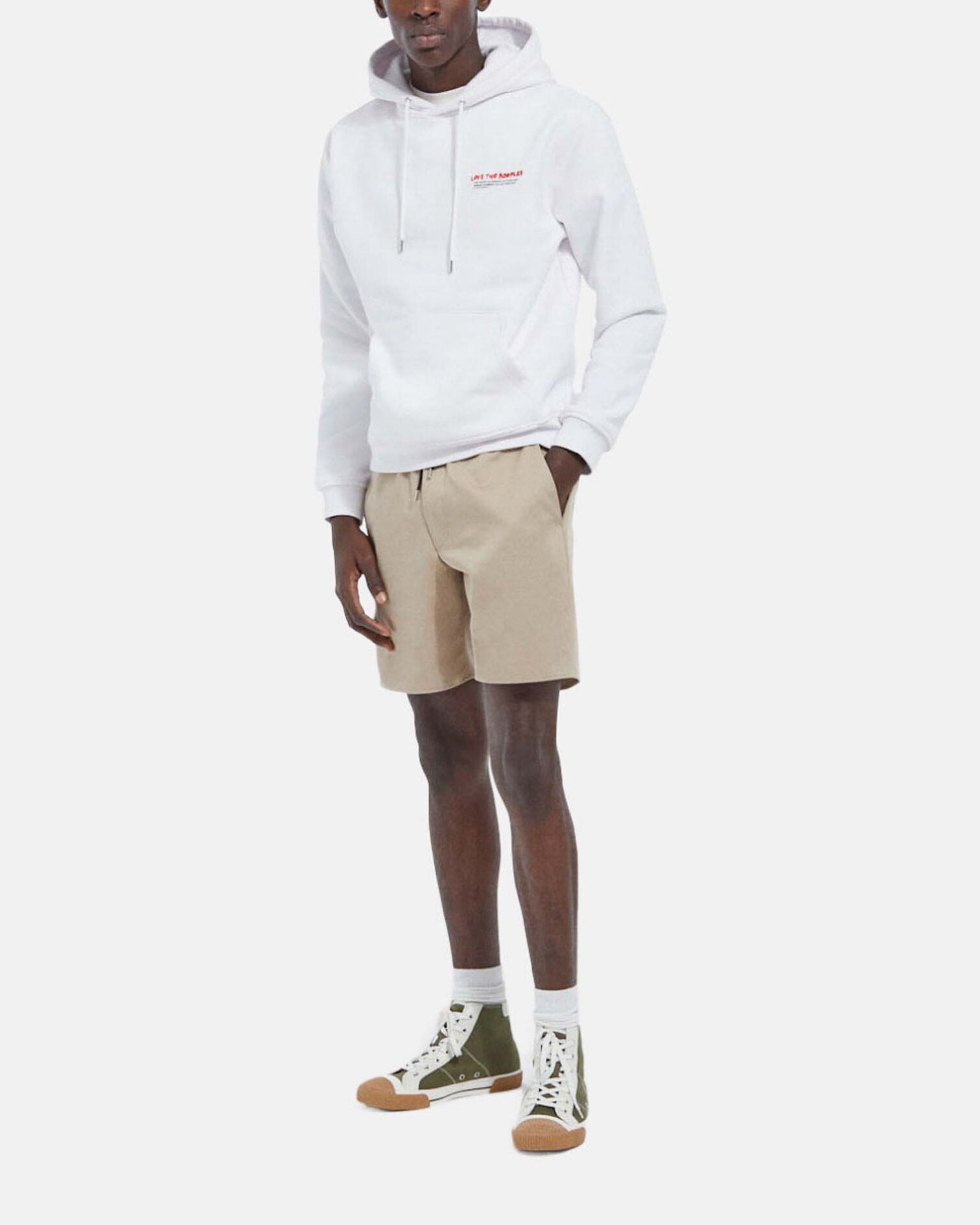 Sweat coton blanc motif Love The Kooples, WHITE, hi-res image number null
