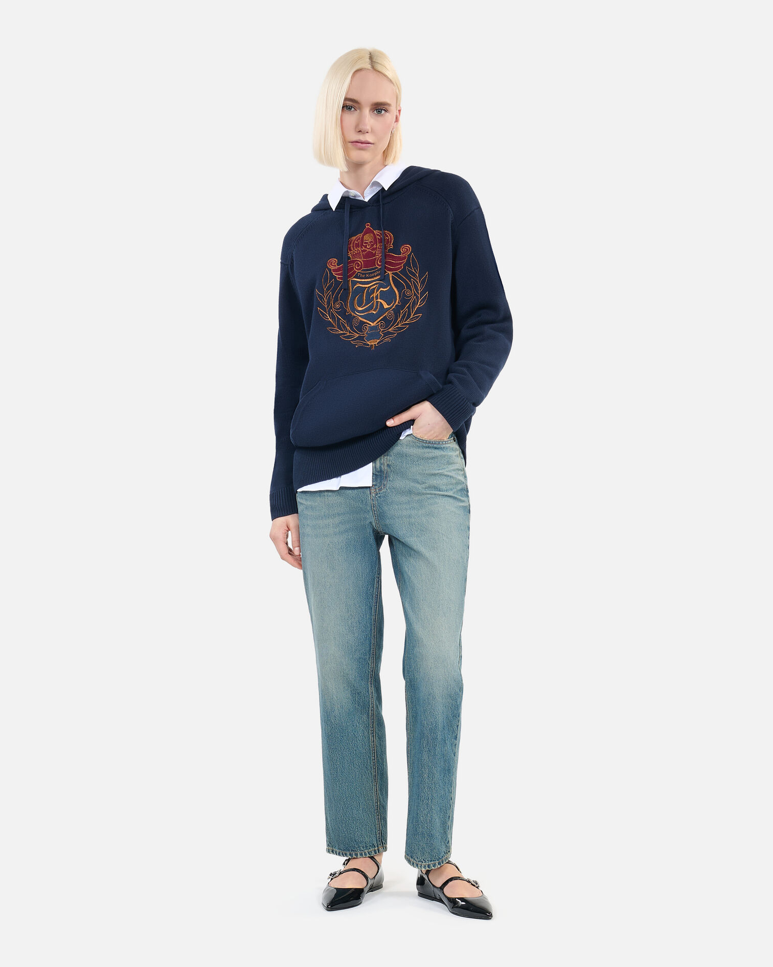 Pull à capuche bleu marine, NAVY, hi-res image number null
