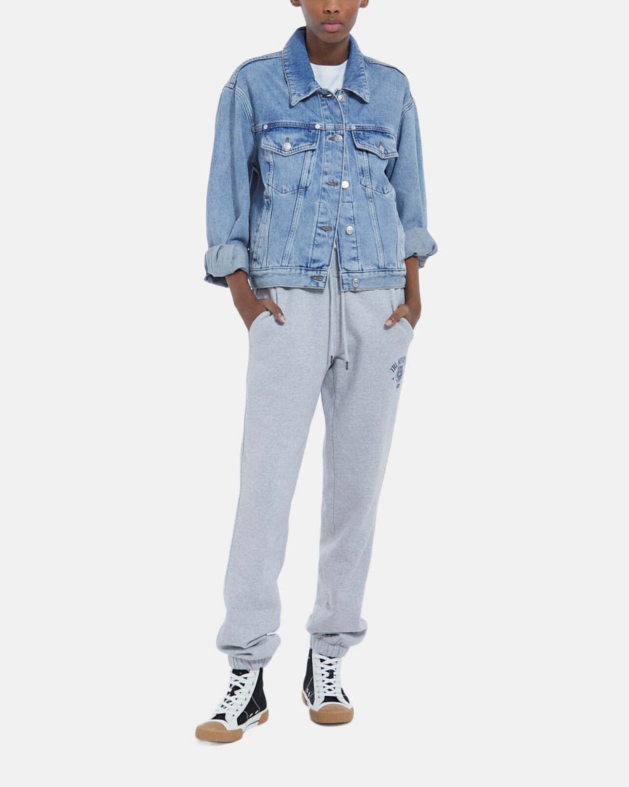 The Kooples WOMEN GREY straight-cut joggers