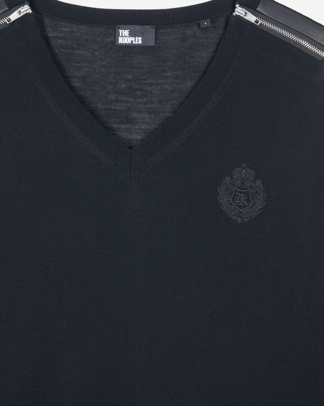The Kooples WOMEN BLACK black merino wool sweater