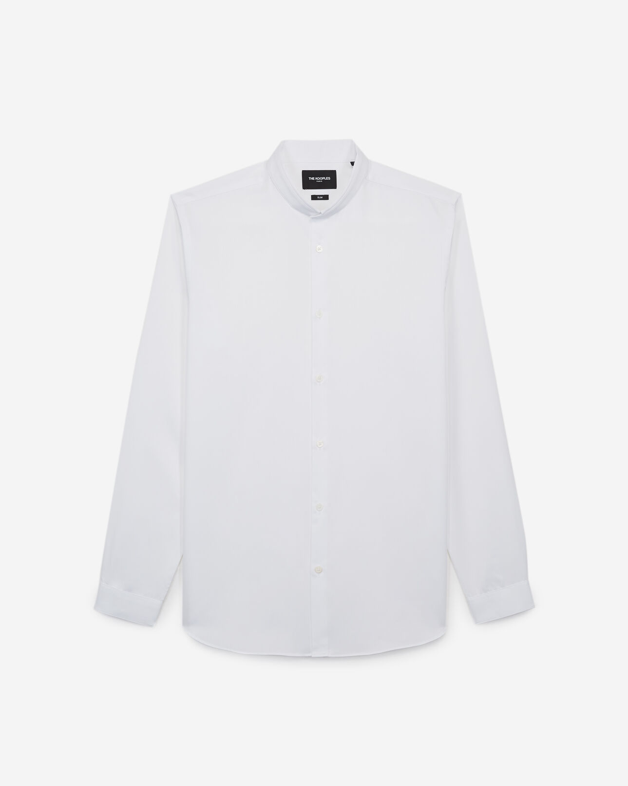 The Kooples HOMBRE WHITE camisa blanca cuello mao algodón