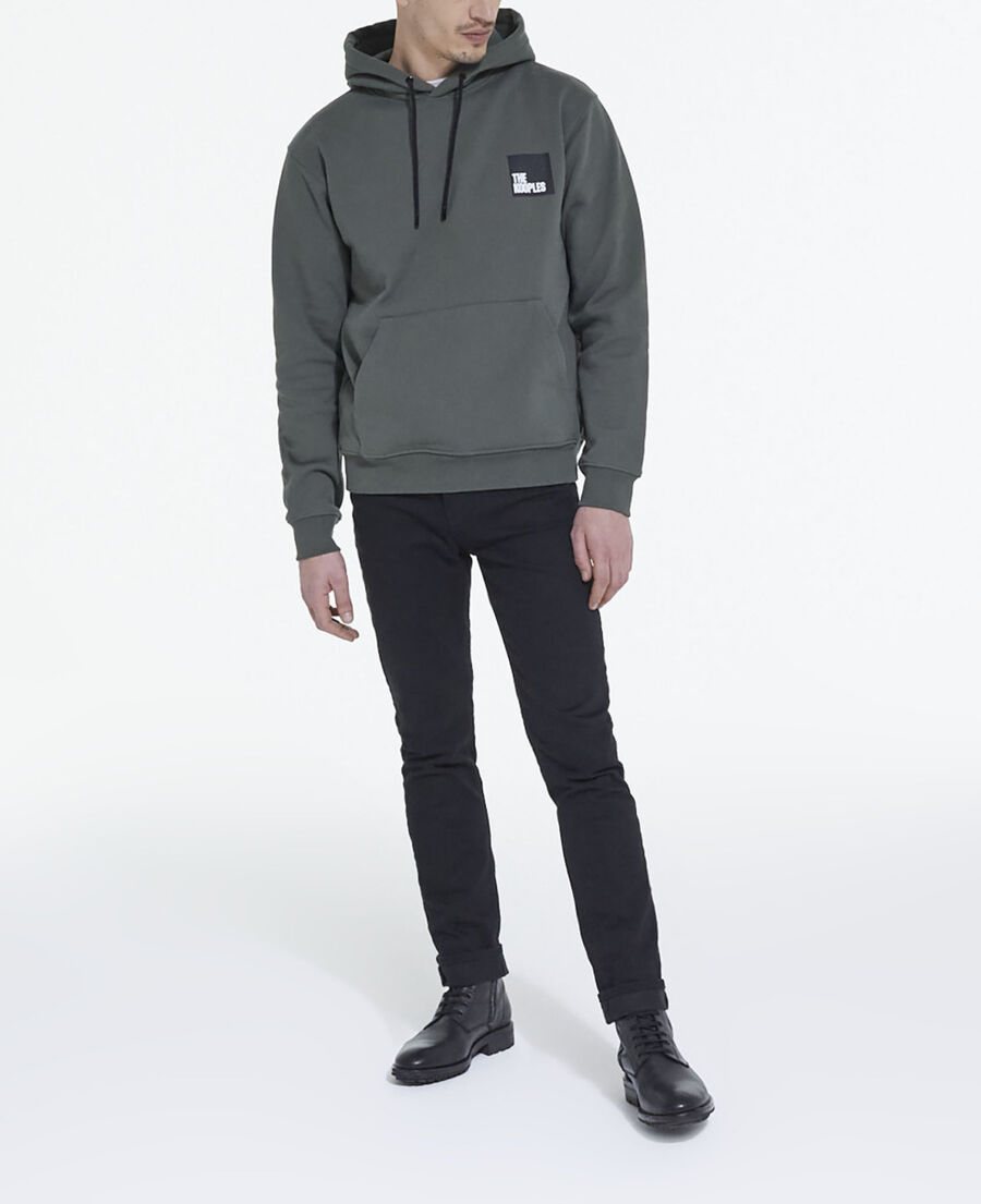 green sweatshirt