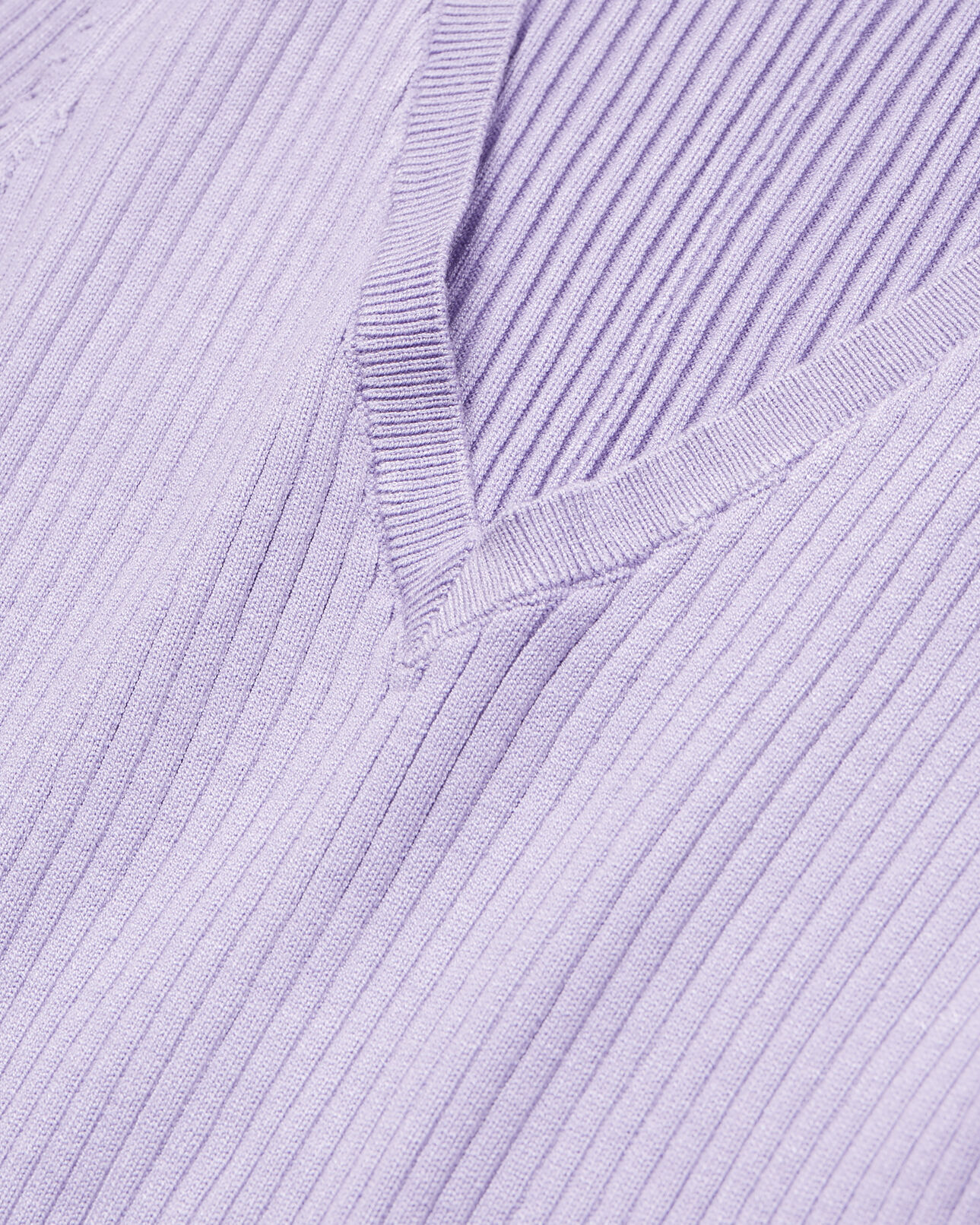 The Kooples WOMEN LIGHT PURPLE lilac ribbed knit sweater