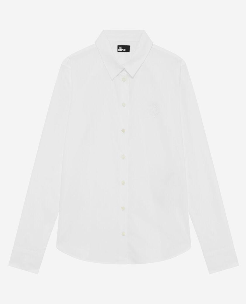 The Kooples WOMEN WHITE white poplin shirt