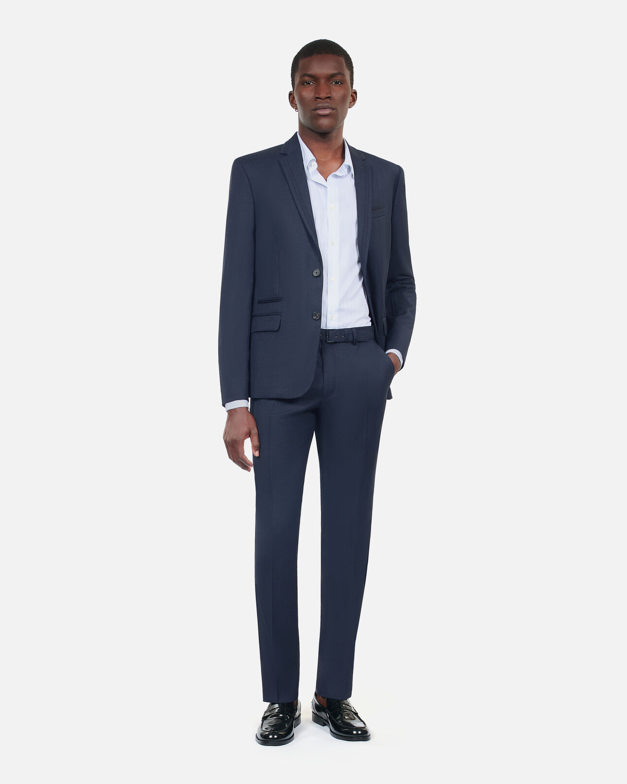 The Kooples HOMME NAVY veste de costume en laine bleu marine