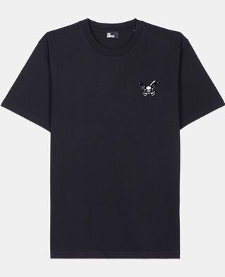 The Kooples HERREN BLACK schwarzes t-shirt mit butterfly-beflockung