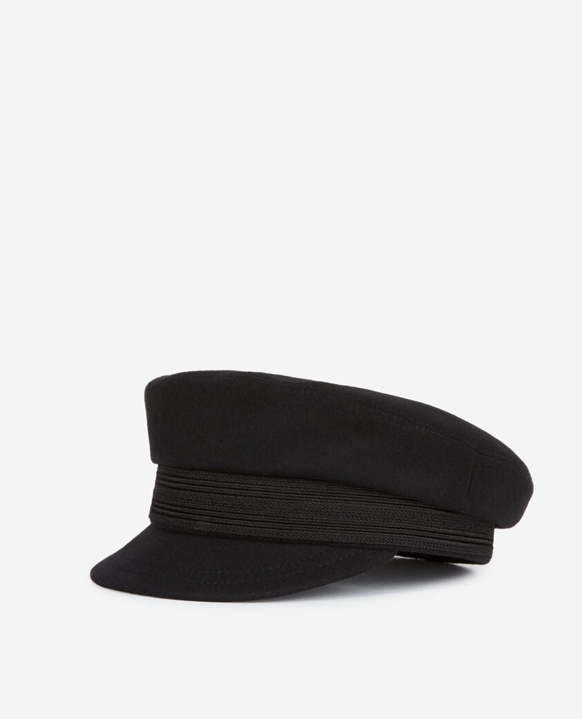 The Kooples MIXED BLACK black wool cap