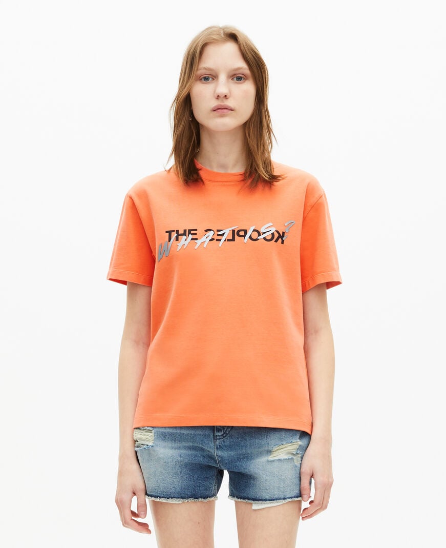 The Kooples WOMEN ORANGE FLUO what is orange t-shirt