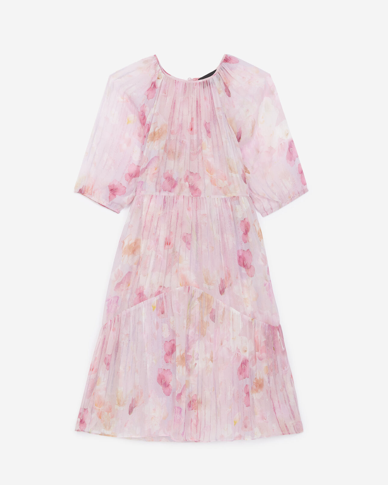 The Kooples FEMME PINK robe courte rose à imprimé fleuri