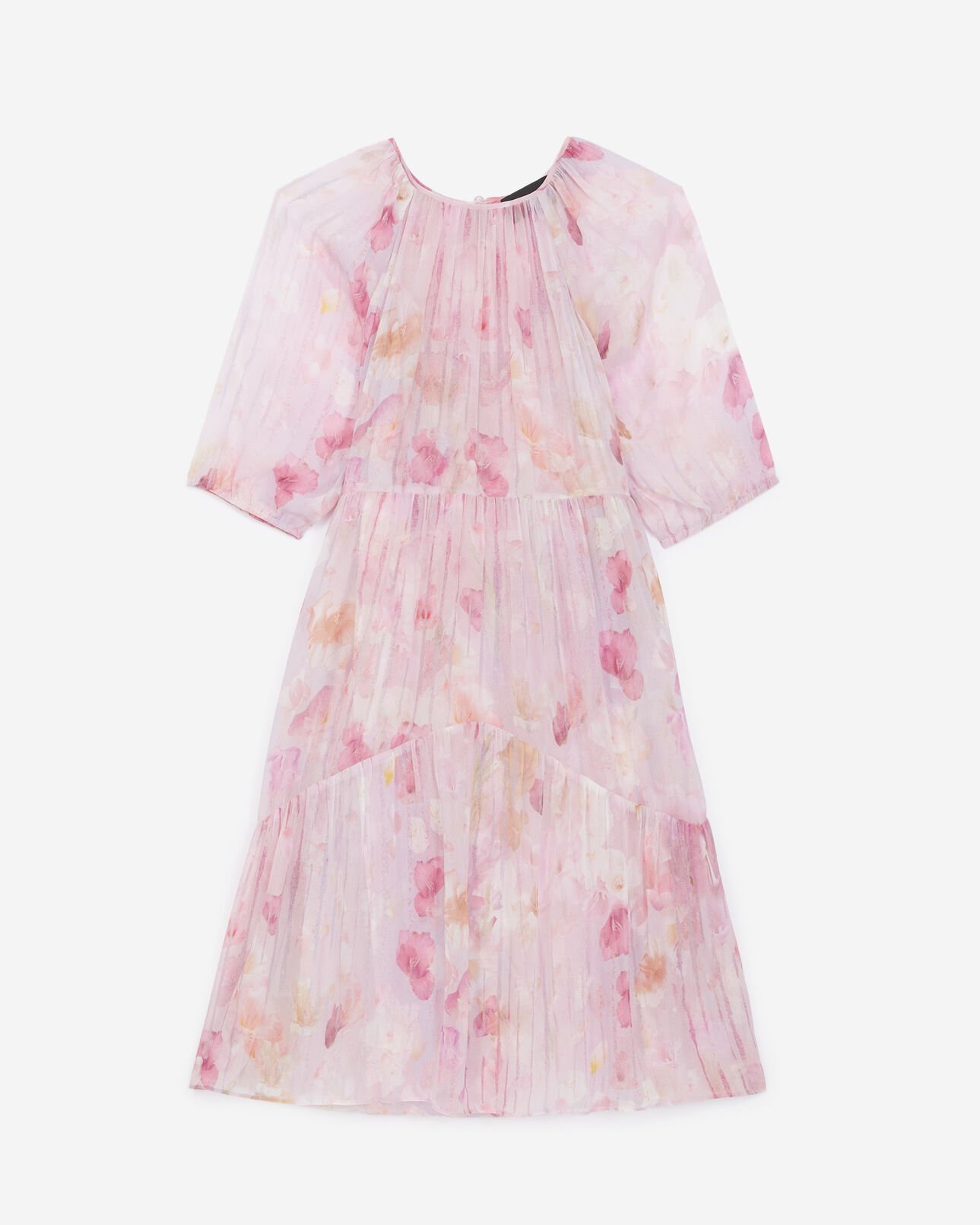 The Kooples FEMME PINK robe courte rose à imprimé fleuri