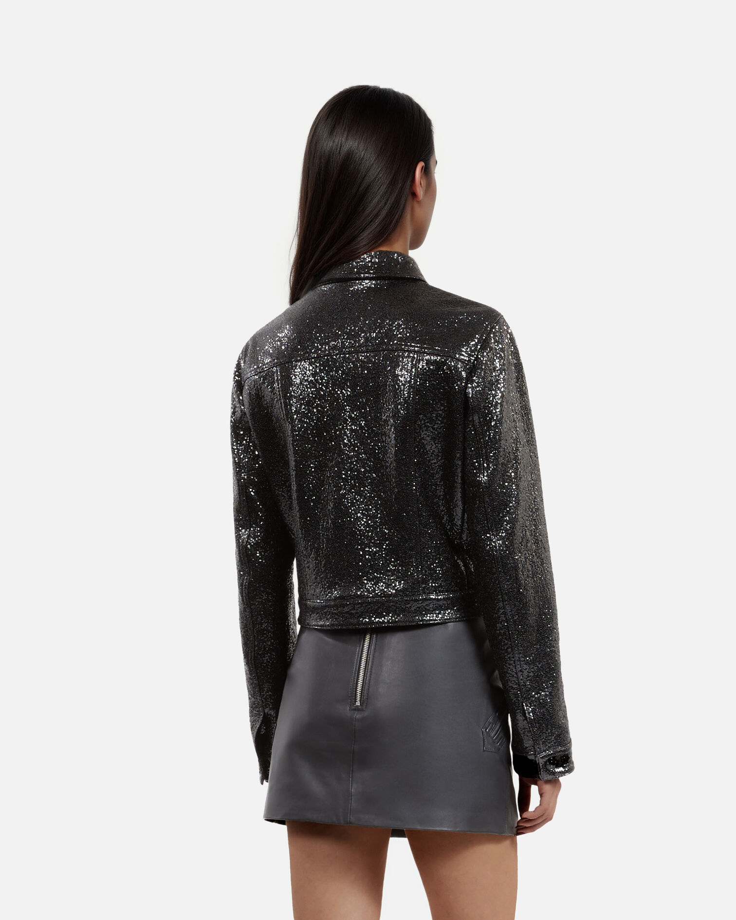 Black short jacket, BLACK, hi-res image number null