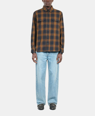 The Kooples H DARK BROWN black and brown checked overshirt