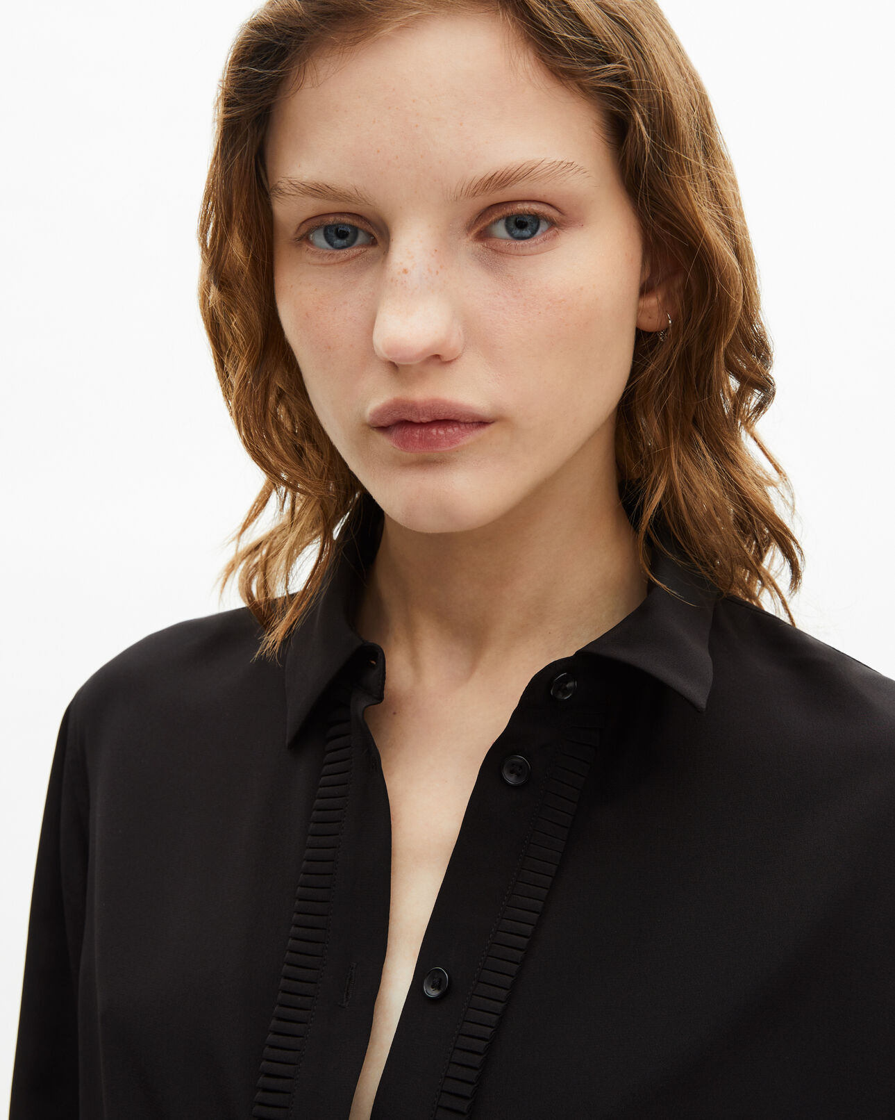 The Kooples MUJER BLACK camisa de seda negra