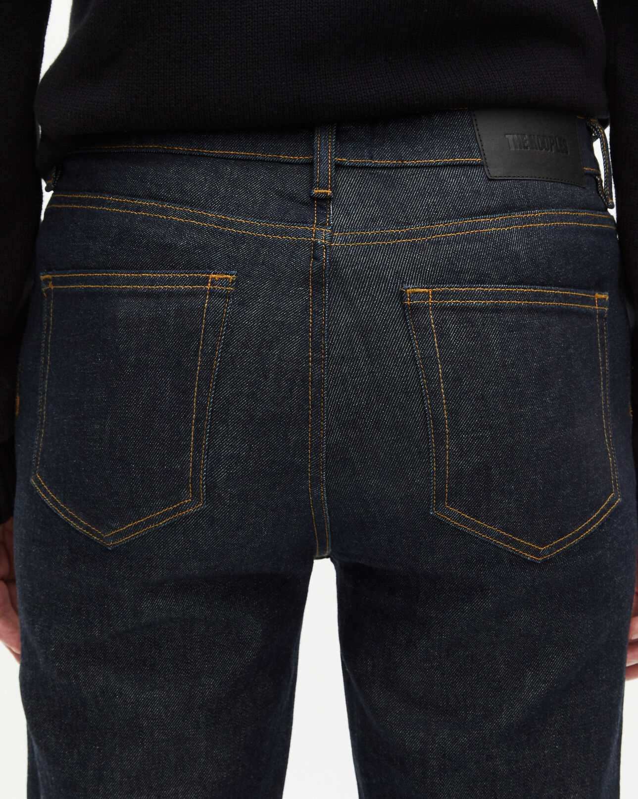 The Kooples HERREN BLUE RINSE schmale jeans aus blauem denim