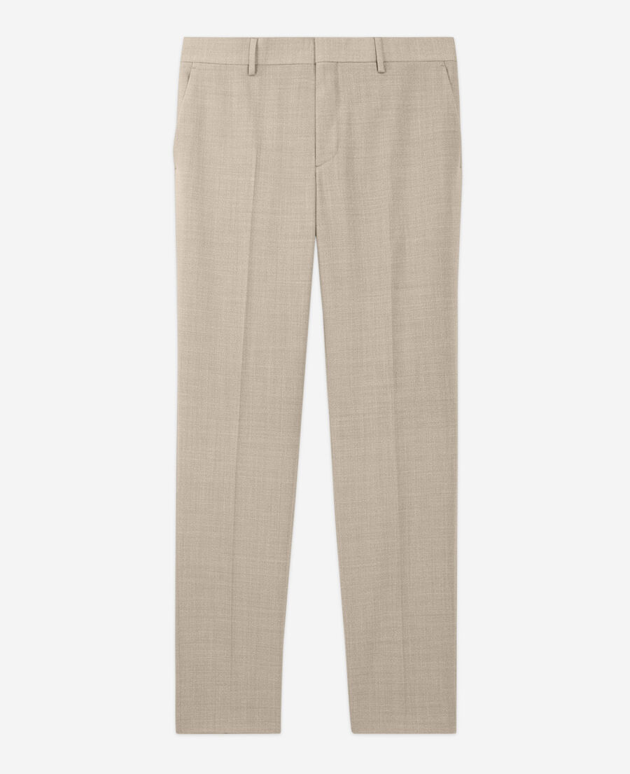 beige wool suit pants