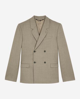 The Kooples H BEIGE MELANGE beige wool suit jacket