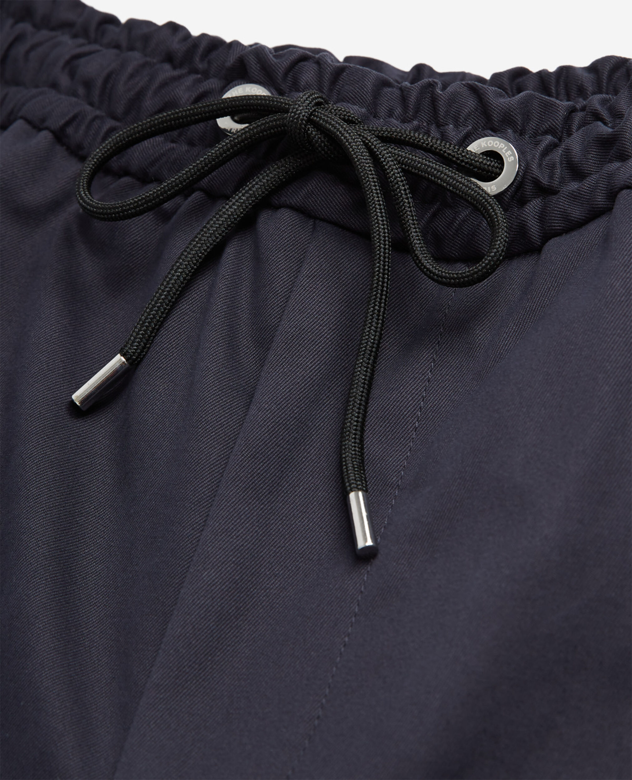 Navy cotton blend pants, NAVY, hi-res image number null