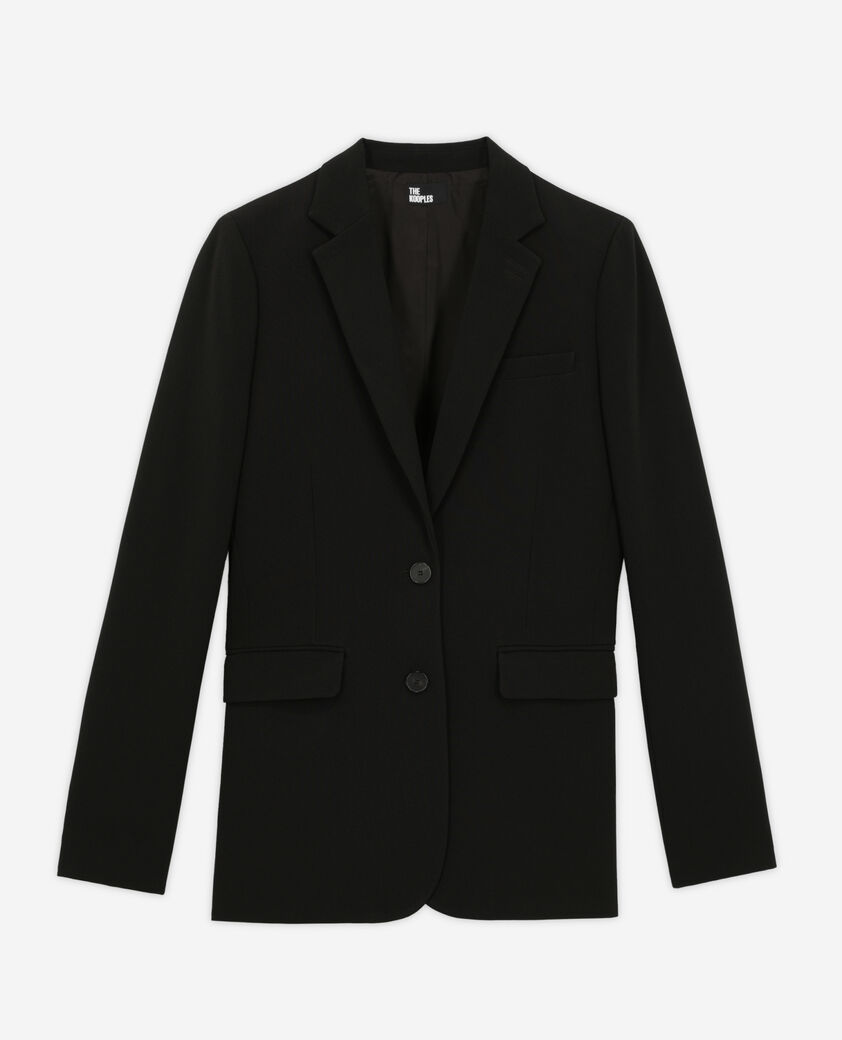 The Kooples WOMEN BLACK black straight-cut suit jacket