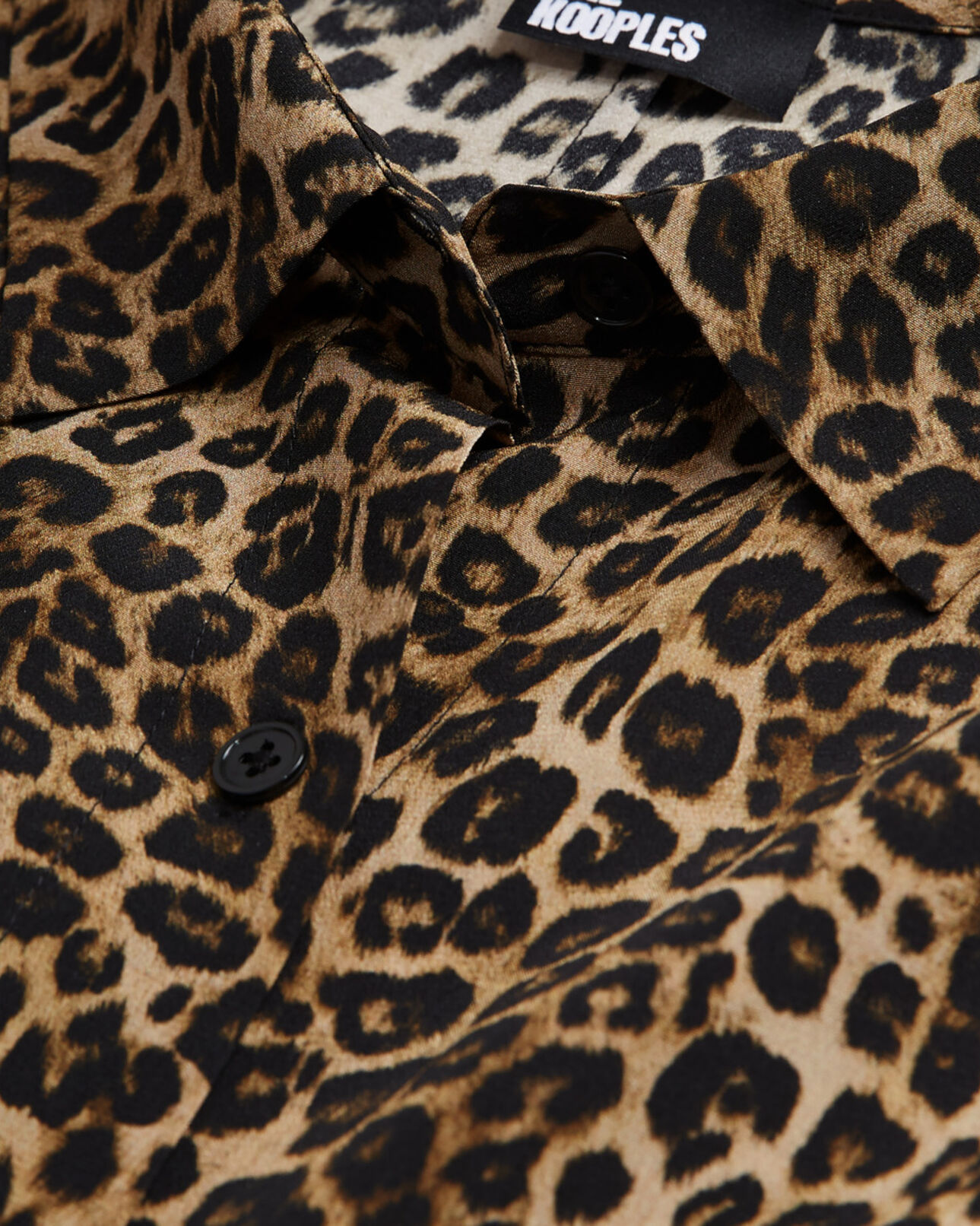 The Kooples WOMEN LEOPARD long leopard print silk dress