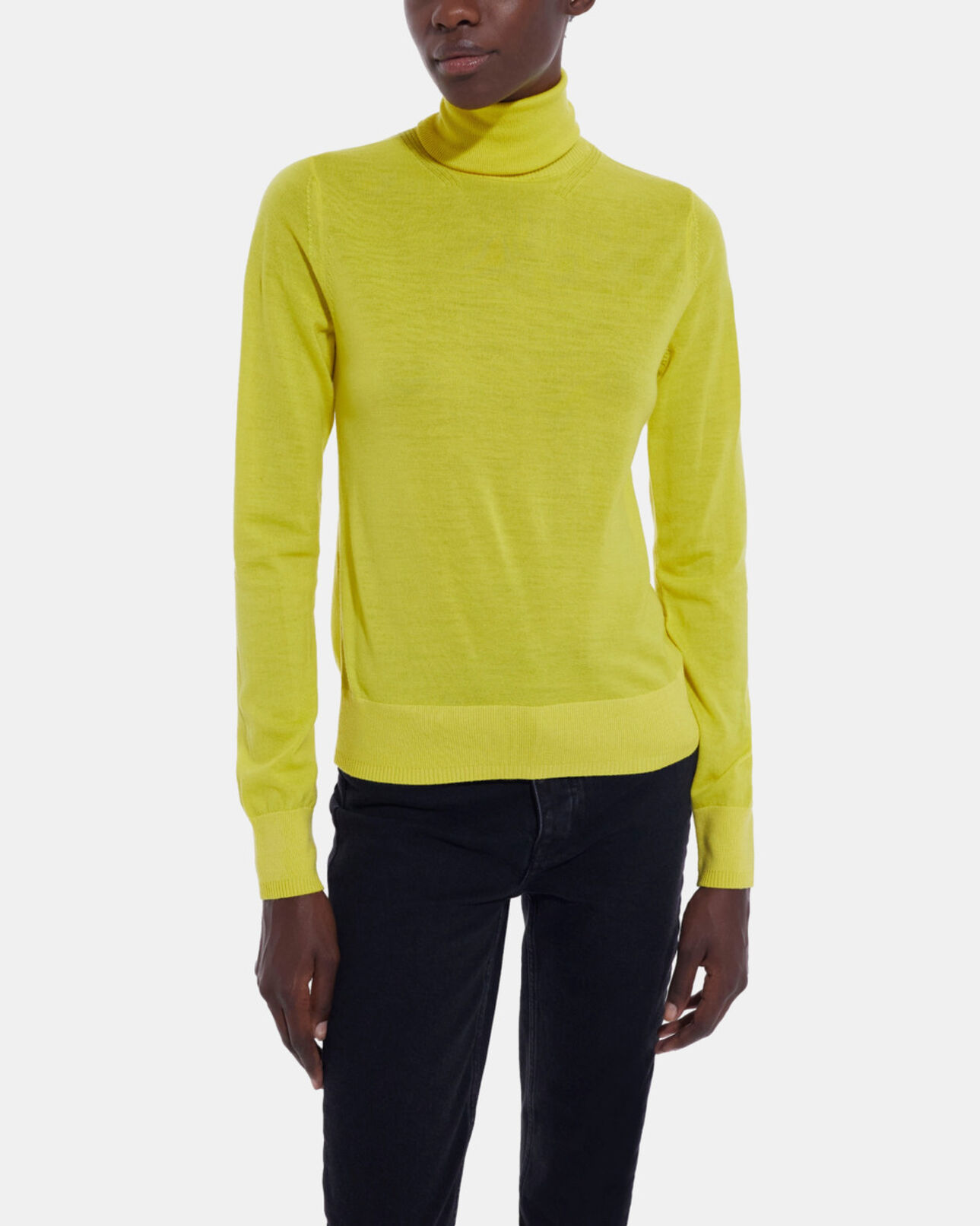 The Kooples DAMEN YELLOW gelber wollpullover