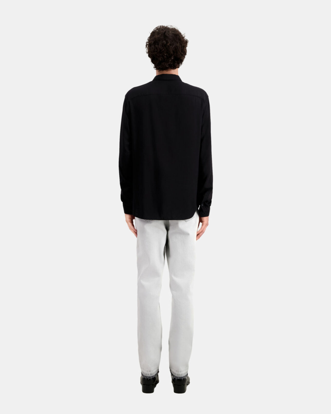 The Kooples MEN BLACK black shirt  with classic collar