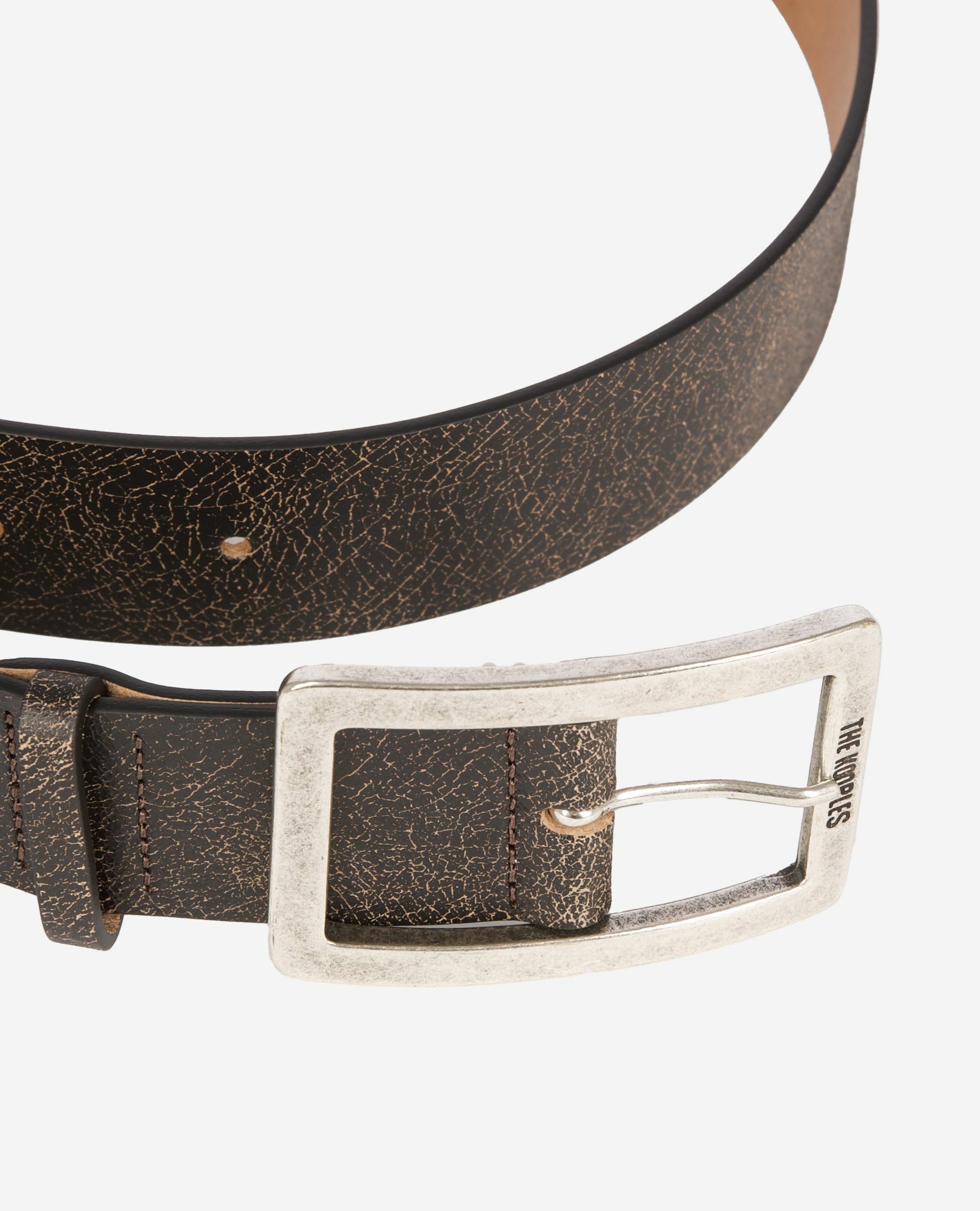 Brown leather belt, BROWN, hi-res image number null