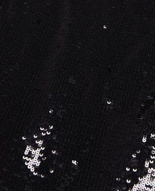 The Kooples WOMEN BLACK STONE short black sequin skirt