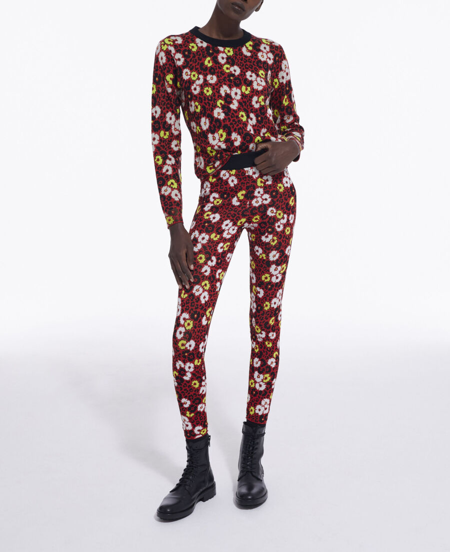 floral print wool sweater