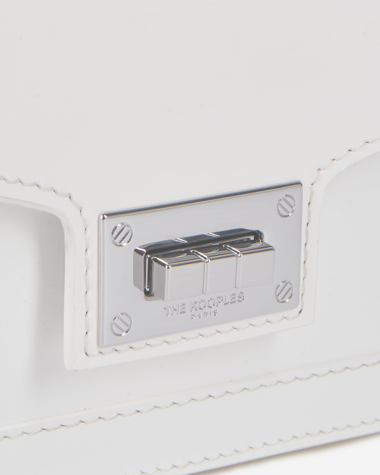 The Kooples FEMME WHITE sac emily new nano en cuir blanc
