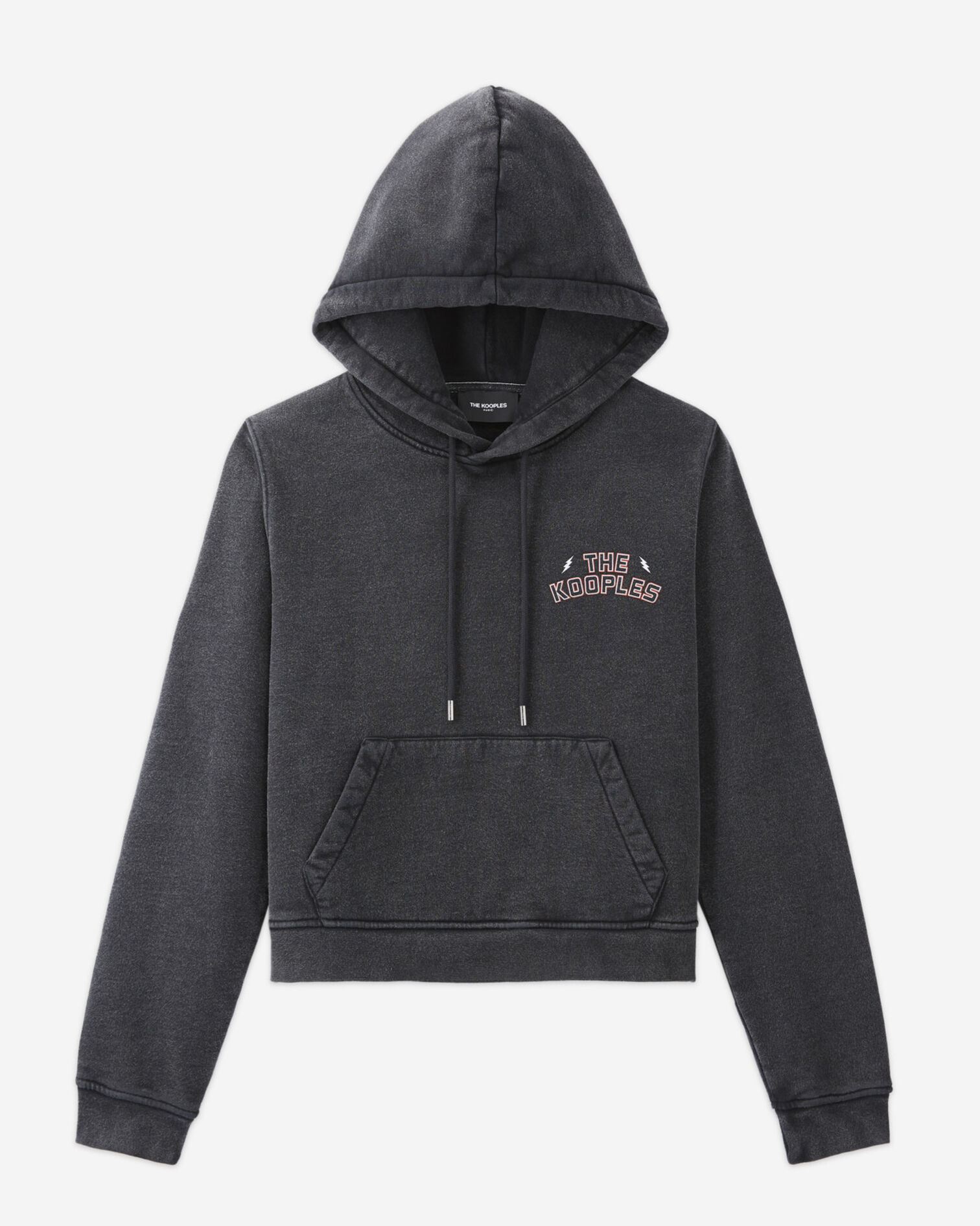 Sweat noir imprimé aigle logo The Kooples, BLACK WASHED, hi-res image number null