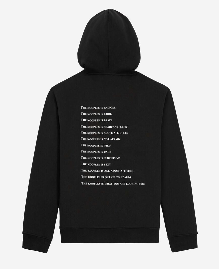 The Kooples HERREN BLACK was ist ein schwarzer hoodie?