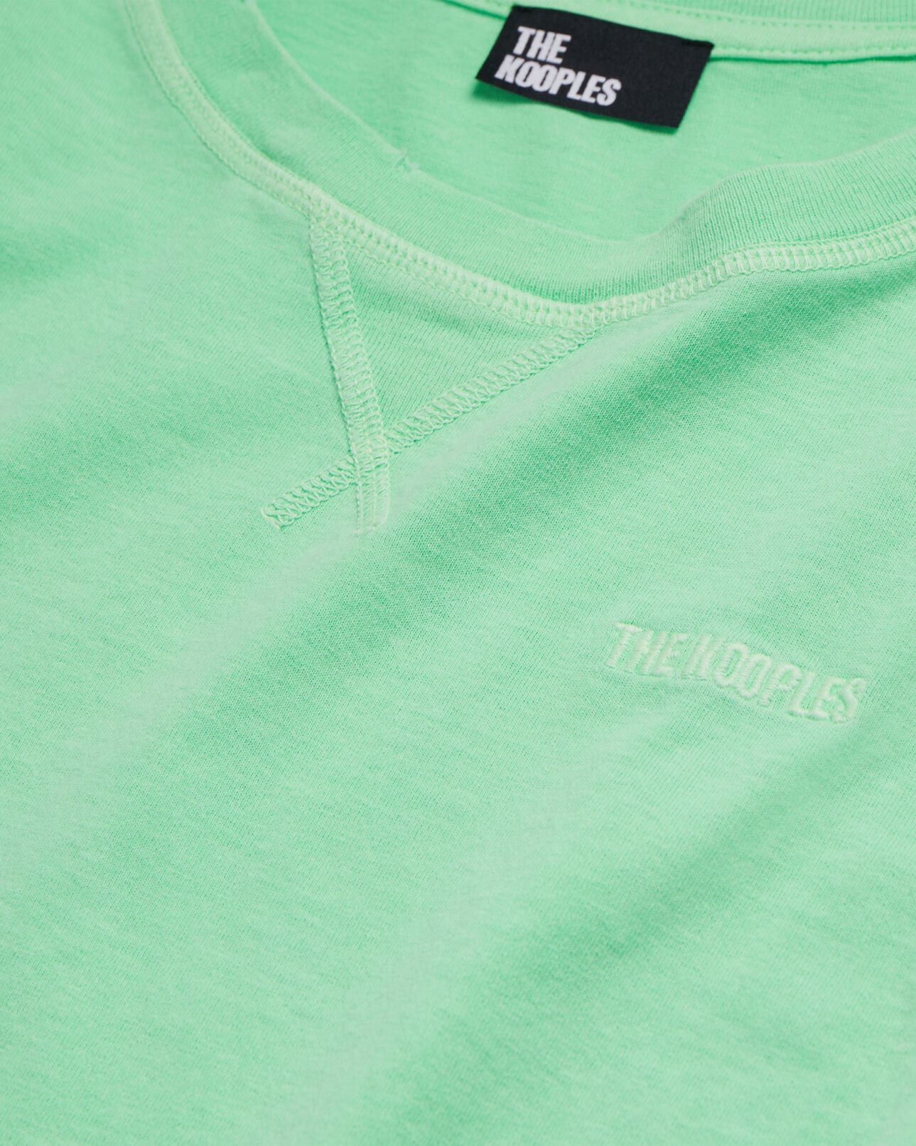 The Kooples FEMME VERT FLUO t-shirt femme vert fluo avec logo