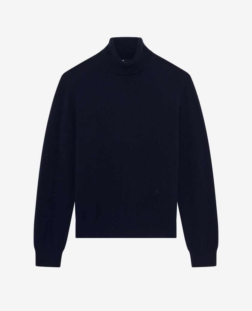 The Kooples HERREN NAVY marinefarbener rollkragenpullover aus kaschmir